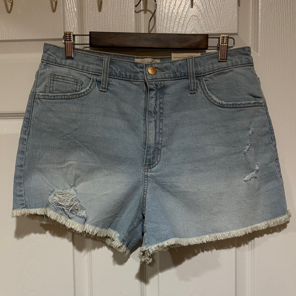 Universal Thread Light Blue Frayed Jean Shorts